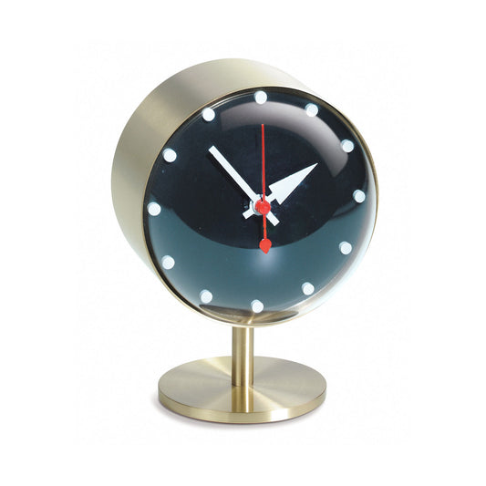 Night Desk Clock | Brass with Black Face