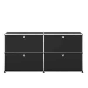 USM 4 Door Sideboard | Graphite Black Lacquer Panels