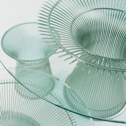 Platner Dining Table | Clear Glass Top