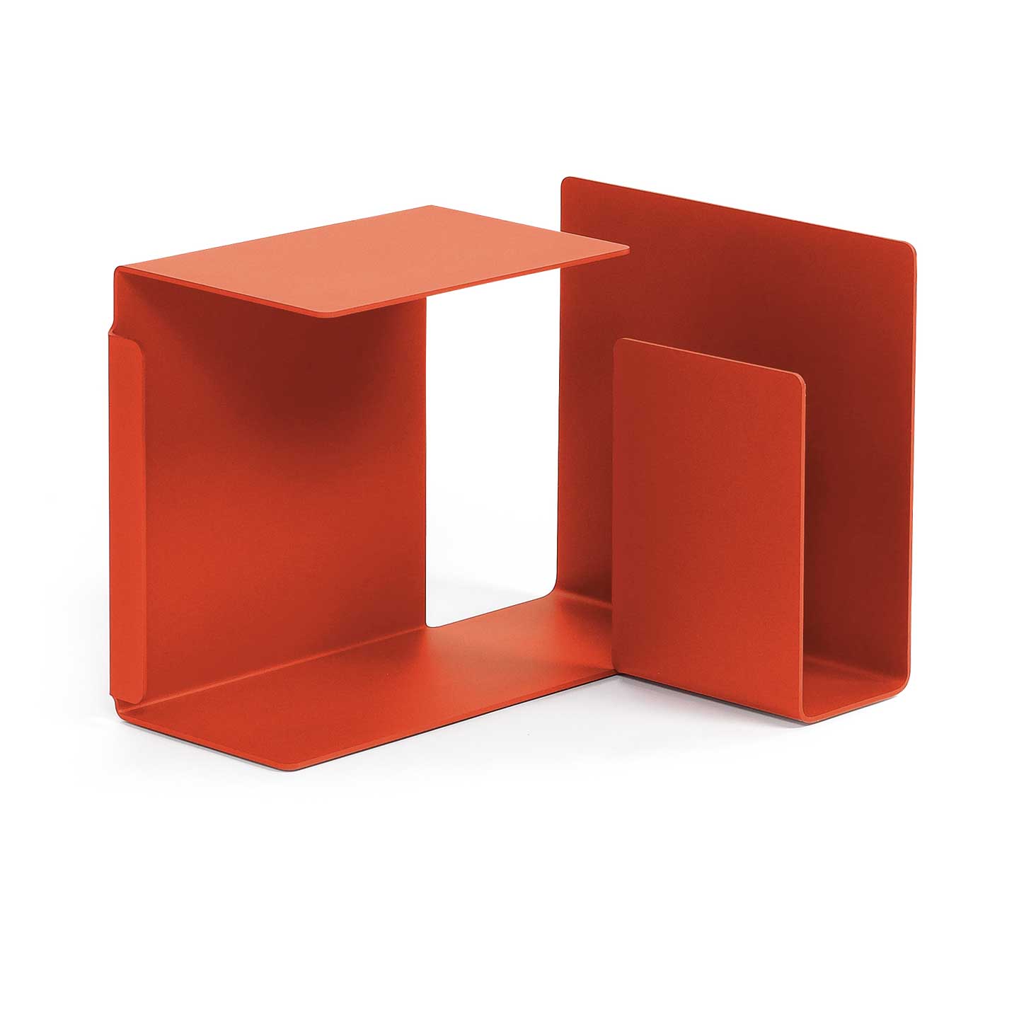 Diana C Table | Coral Red Powder Coated Steel