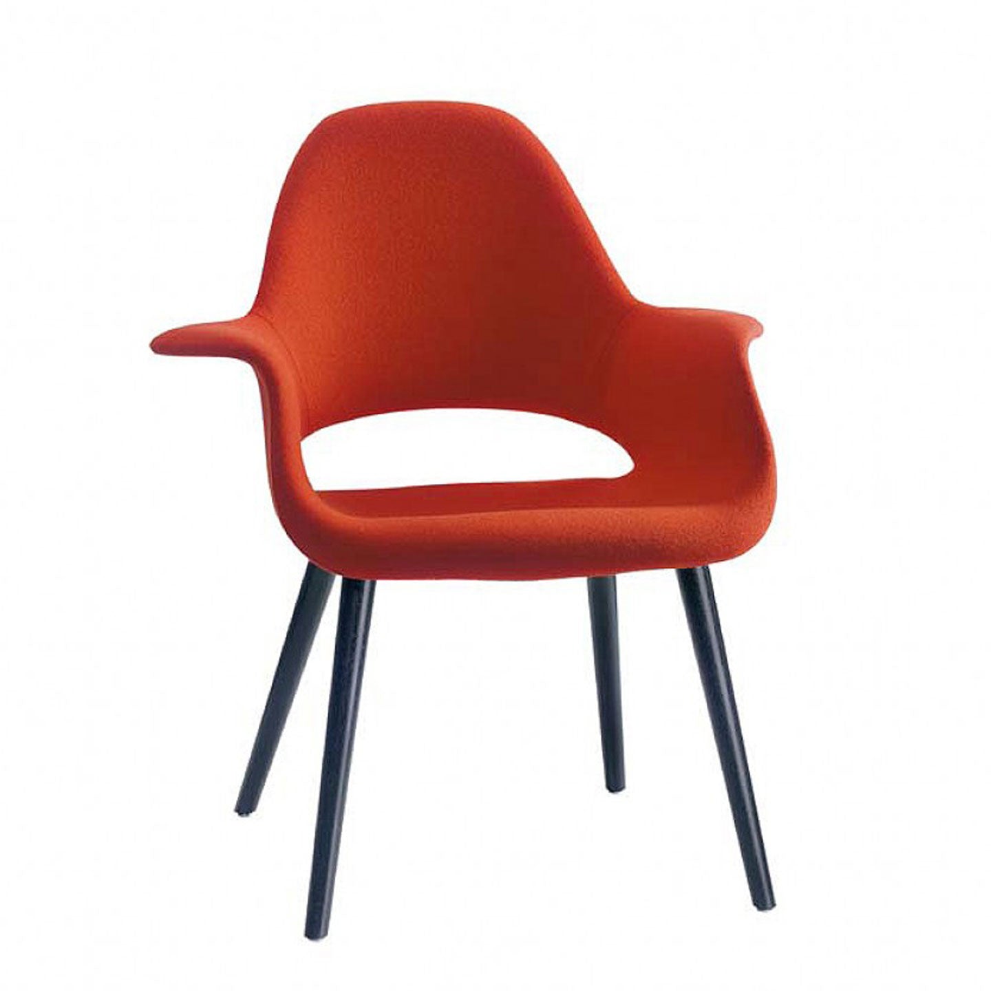 Organic Chair | Red Tonus Fabric Fully Upholstered