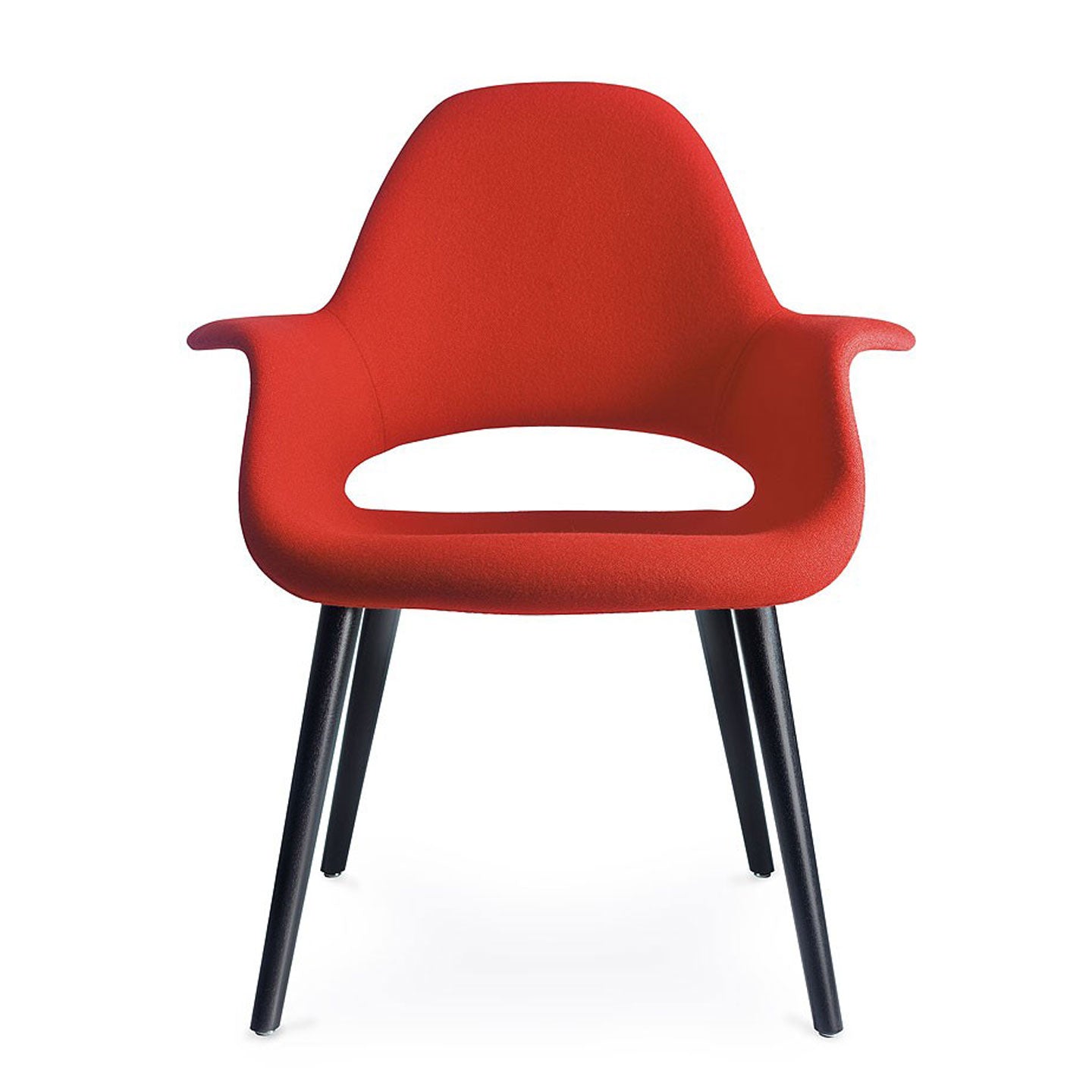 Organic Chair | Red Tonus Fabric Fully Upholstered