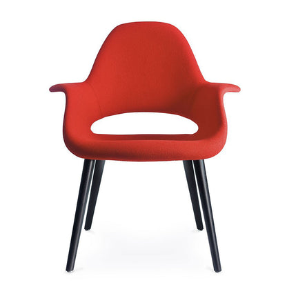 Organic Chair | Red Tonus Fabric Fully Upholstered