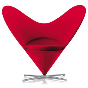 Heart Cone Chair | Red Tonus Wool Fabric