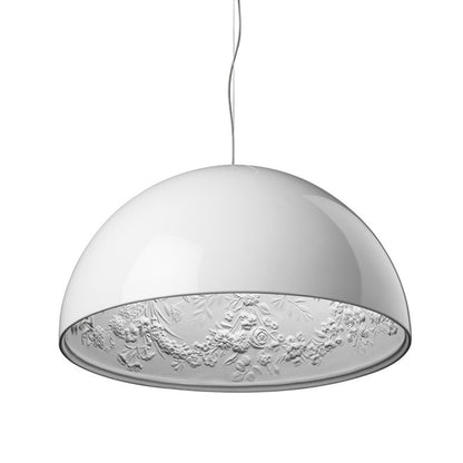 Skygarden S1 Medium Pendant Lamp | Glossy White Outer Shell