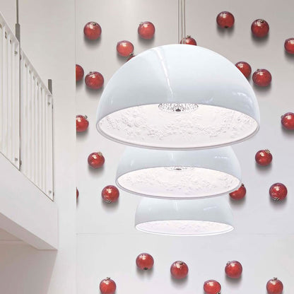 Skygarden S1 Medium Pendant Lamp | Glossy White Outer Shell