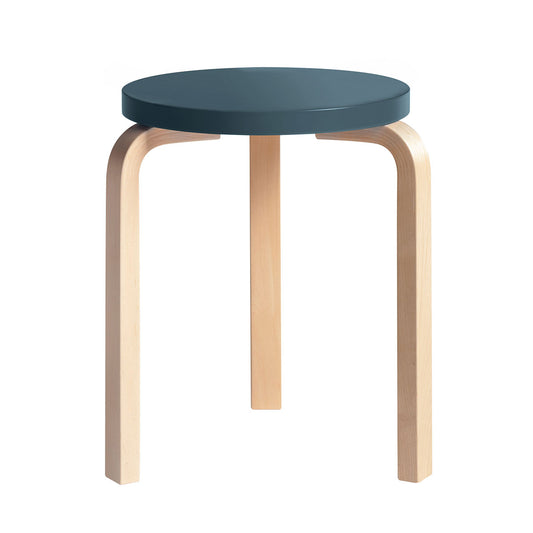 60 Stool | Dark Blue Lacquer Seat