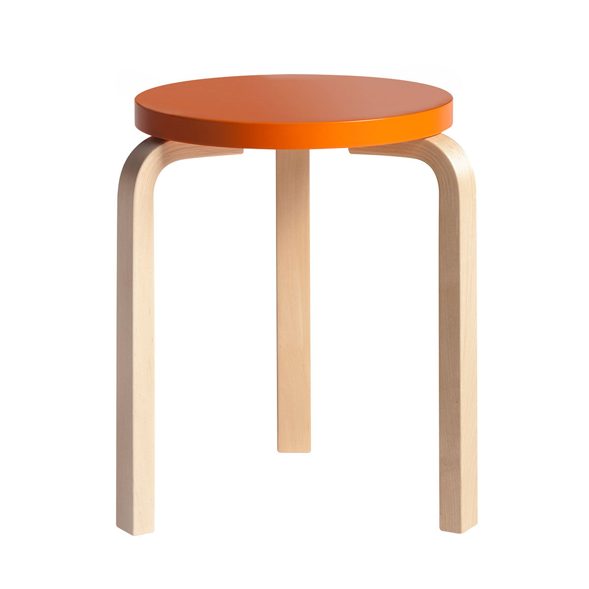 60 Stool | Orange Lacquer Seat