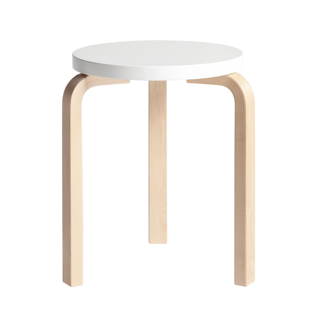 60 Stool | White Lacquer Seat