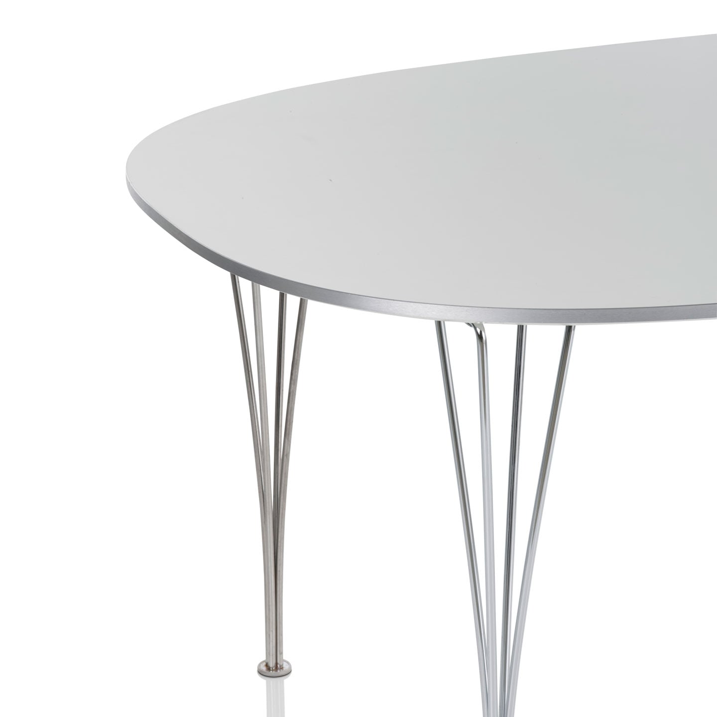 Superellipse Dining Table | White Laminate Top