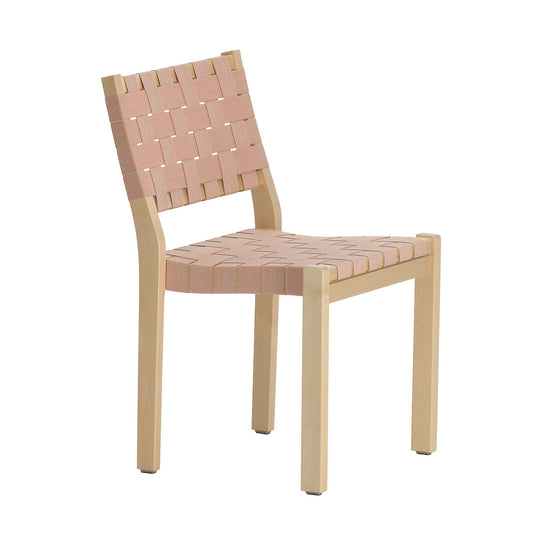 611 Chair | Natural Red Webbing with Birch Frame