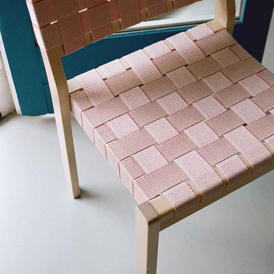 611 Chair | Natural Red Webbing with Birch Frame