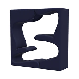 Living Tower | Matt Blue Tonus Wool Upholstery