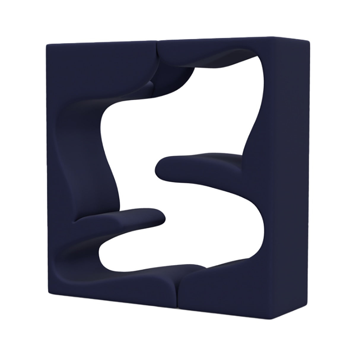Living Tower | Matt Blue Tonus Wool Upholstery