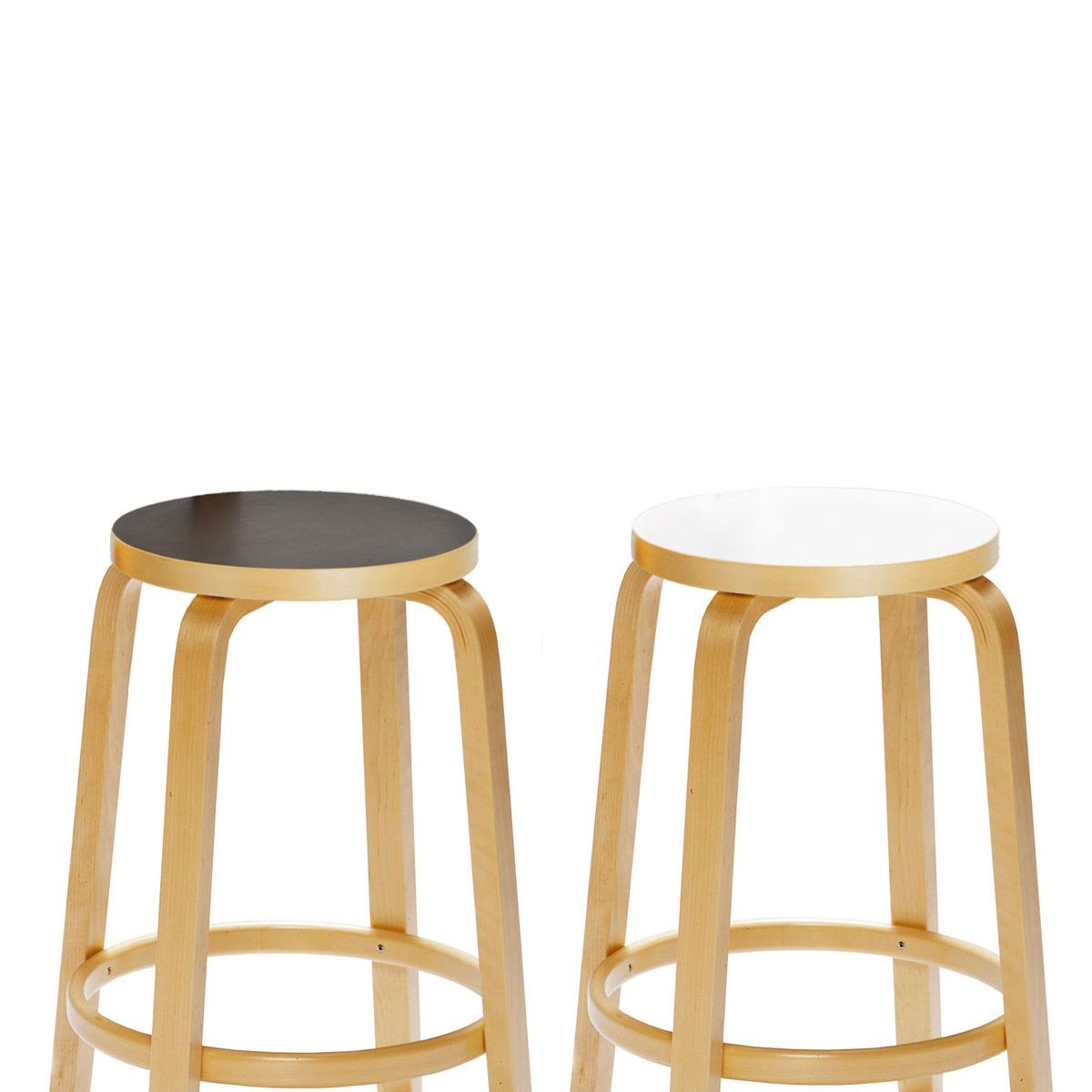 64 Counter Stool | Black Linoleum Seat
