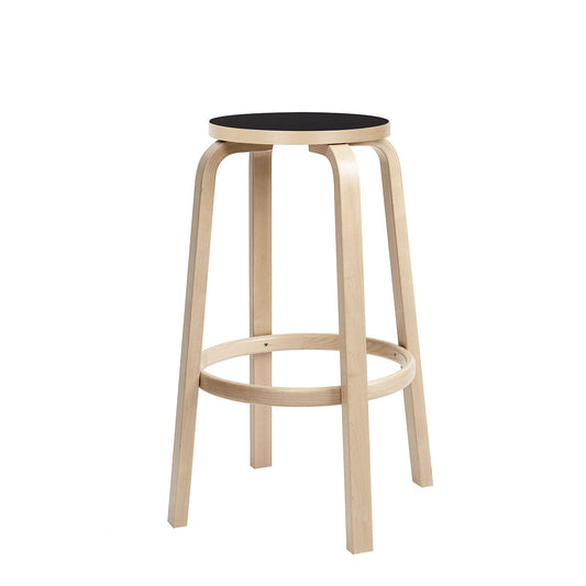 64 Barstool | Black Linoleum Seat