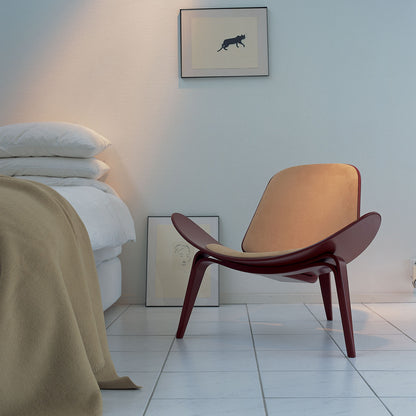 CH07 Shell Chair | Haired Cowhide Brown/White