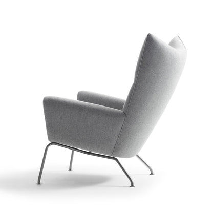 CH445 Wing Chair | Pale Grey 'Divina Melange 120' Wool Upholstery