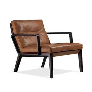 Andoo Low Back Lounge Chair | Caramel 1223 Elen Leather