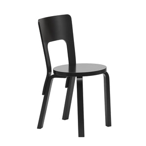 66 Chair | Birch Black Lacquered Seat