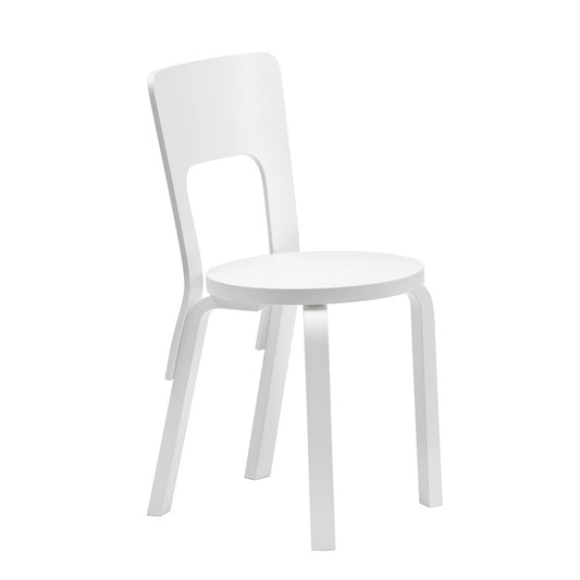 66 Chair | Birch White Lacquered Seat