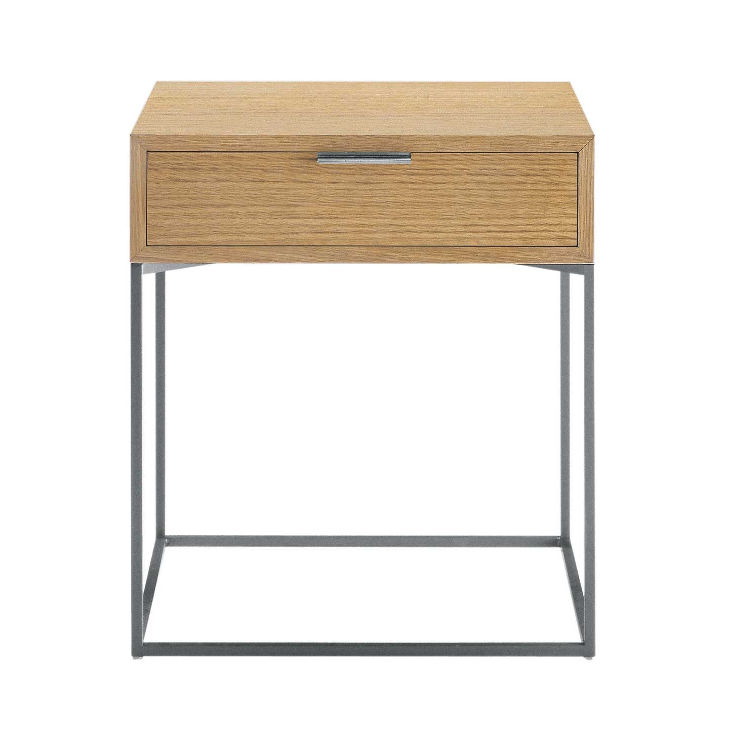 Oscar Night Table with Drawer | Natural Oak Veneer
