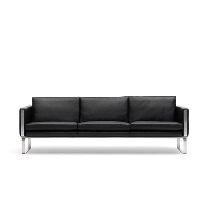 CH103 3 Seat Sofa | Leather Thor 301 Black