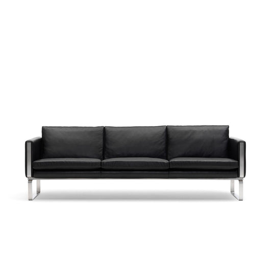 CH103 3 Seat Sofa | Leather Thor 301 Black