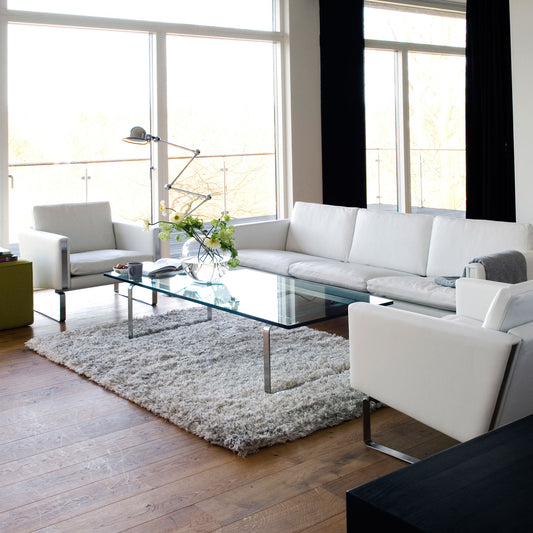 CH101 Armchair | Leather Thor 390 White