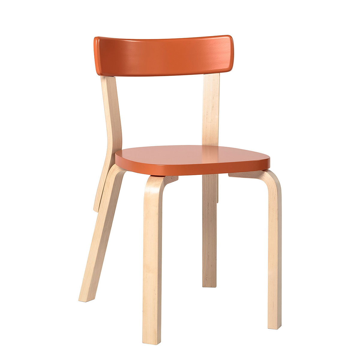 69 Chair | Orange Lacquered Seat and Back