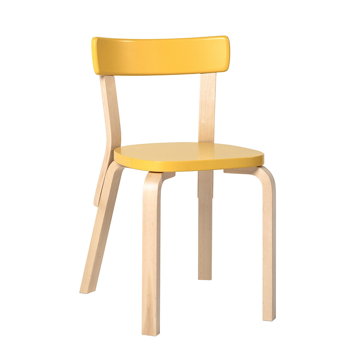 69 Chair | Yellow Lacquered Seat and Back