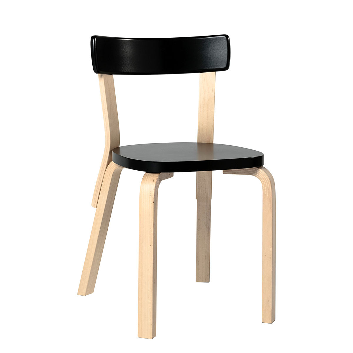69 Chair | Black Lacquered Seat and Back