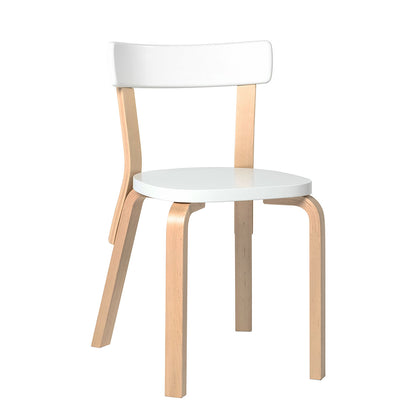 69 Chair | White Lacquered Seat and Back