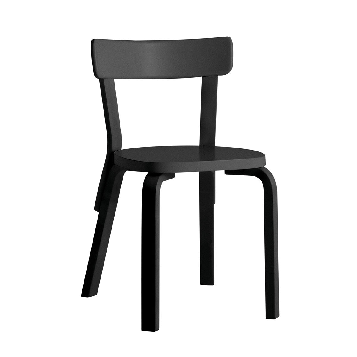 69 Chair | Black Lacquered Seat and Back