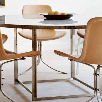PK54 Table | Grey Brown Honed Marble Top