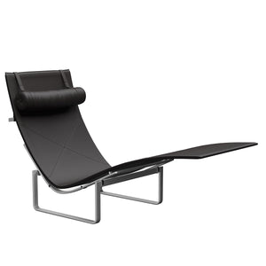PK24 Chaise Longue | Classic Leather Black-Brown