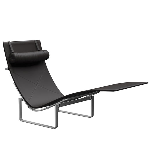 PK24 Chaise Longue | Classic Leather Black-Brown
