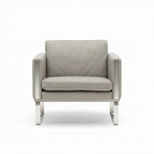 CH101 Armchair | Leather Thor 310 Pale Grey - Generated