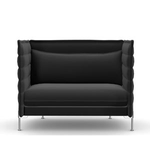Alcove Love Seat Sofa | Credo 07 Black/Anthracite Fabric