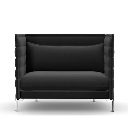 Alcove Love Seat Sofa | Credo 07 Black/Anthracite Fabric