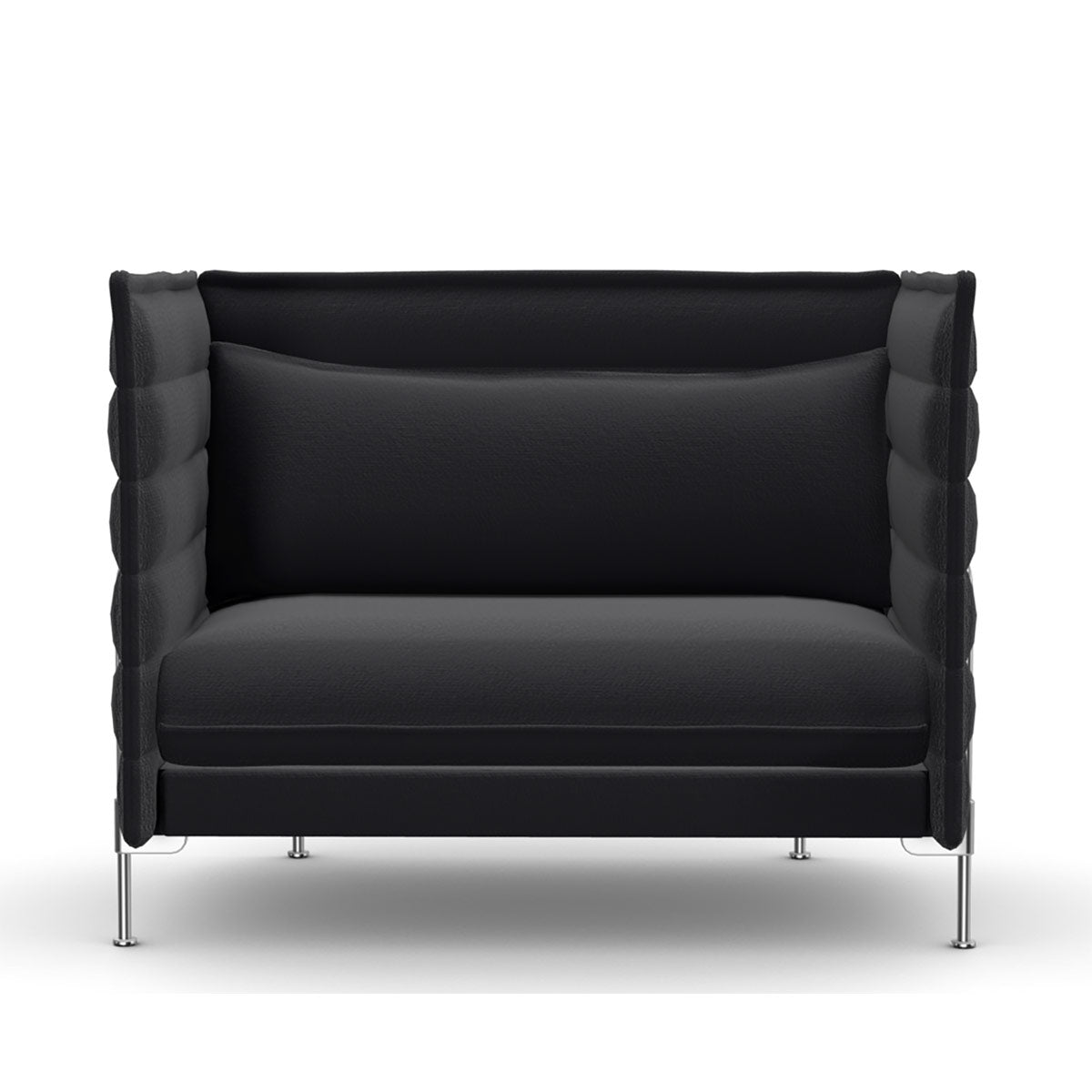 Alcove Love Seat Sofa | Credo 08 Dark Blue/Black Fabric