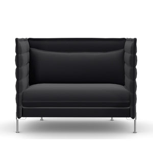 Alcove Love Seat Sofa | Credo 08 Dark Blue/Black Fabric