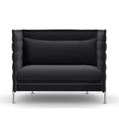 Alcove Love Seat Sofa | Credo 08 Dark Blue/Black Fabric