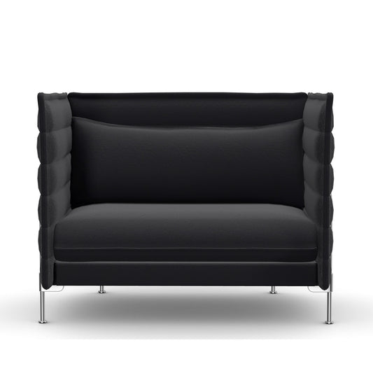 Alcove Love Seat Sofa | Credo 08 Dark Blue/Black Fabric