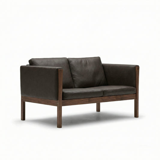 CH162 2 Seat Sofa | Leather Thor 306 Dark Brown - Generated