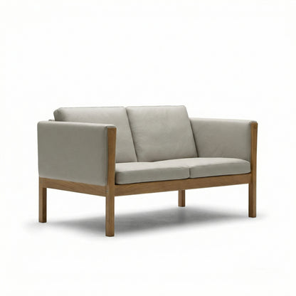 CH162 2 Seat Sofa | Leather Thor 310 Pale Grey - Generated