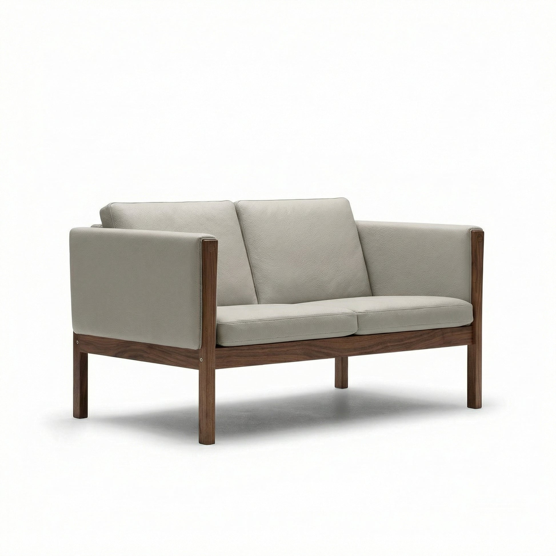 CH162 2 Seat Sofa | Leather Thor 310 Pale Grey - Generated