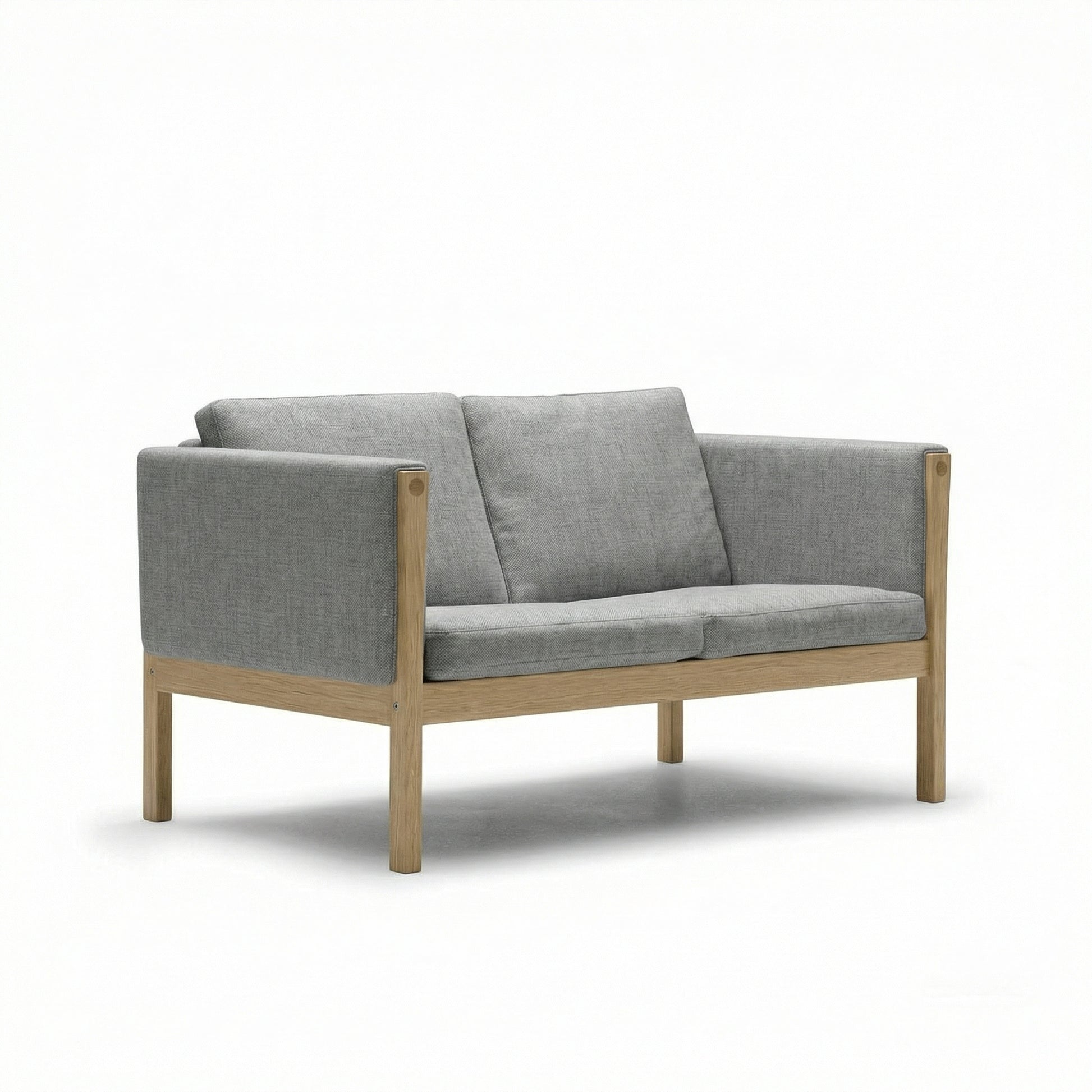 CH162 2 Seat Sofa | Remix Fabric 123 Light Grey - Generated