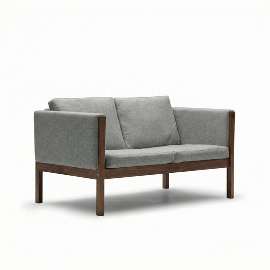 CH162 2 Seat Sofa | Remix Fabric 123 Light Grey - Generated