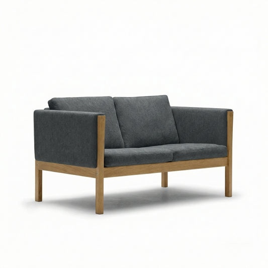 CH162 2 Seat Sofa | Remix Fabric 173 Dark Grey - Generated
